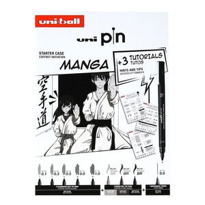 UNI PIN sada Manga - dárkový box, 8 linerů + SHALAKU mikrotužka, mix barev obraz