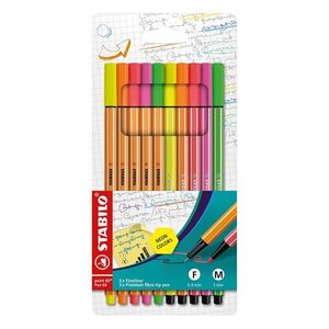 STABILO Point 88 & Pen 68 - 8868/10-1 - 10 ks sada - 10 neonových barev obraz
