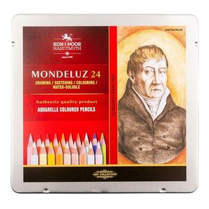 KOH-I-NOOR MONDELUZ 3724/24 - umělecké pastelky portrét v plechovém pouzdře - 24 ks obraz