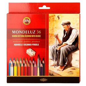 KOH-I-NOOR MONDELUZ 3712/36 - akvarelové pastelky - 36 ks obraz