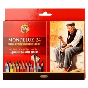 KOH-I-NOOR MONDELUZ 3711/24 - akvarelové pastelky - 24 ks obraz