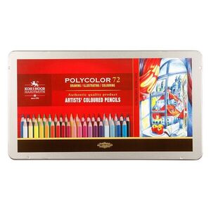 KOH-I-NOOR POLYCOLOR 3827/72 - umělecké pastelky v plechovém pouzdře - 72 ks obraz