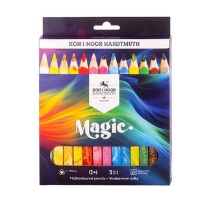 KOH-I-NOOR MAGIC 3408/12+1 - trojhranné pastelky TR 11 - 12+1 ks obraz