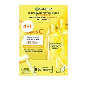 Garnier Skin Naturals Vitamin C* Brightening Serum Mask textilní maska 4+1 ks obraz