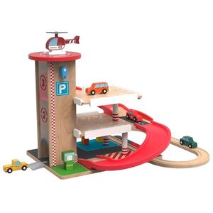 2Kids Toys Dřevěná garáž s vláčkodráhou obraz