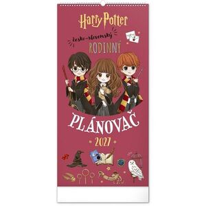 NOTIQUE Rodinný plánovací nástěnný kalendář Harry Potter 2027 21 × 42 cm obraz