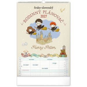 NOTIQUE Rodinný plánovací nástěnný kalendář Harry Potter 2027 33 × 46 cm obraz