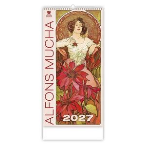Helma Nástěnný kalendář Alfons Mucha 2027 31, 5 × 63 cm obraz
