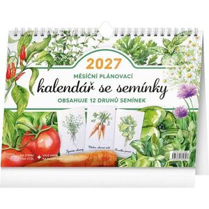 NOTIQUE Měsíční plánovací kalendář se semínky 2027 30 × 21 cm obraz