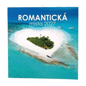 Baloušek Nástěnný poznámkový kalendář Romantická místa 2027 28, 5 × 28, 5 cm obraz