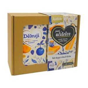 Apotheke Paní učitelce (Děkuji+Ze srdce) dárková sada 2x20 sáčků obraz