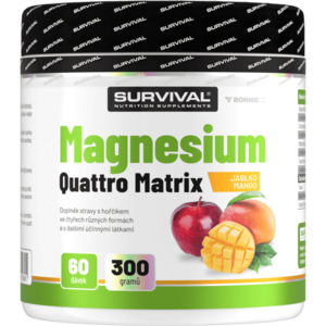 Survival Magnesium Quattro Matrix 300 g jablko-mango obraz