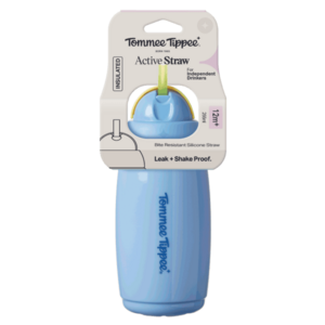 Tommee Tippee Hrneček s brčkem Active 12m+ 266 ml modrý obraz