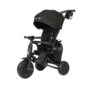 Milly Mally Dětská tříkolka Qplay NOVA MAX 360° s vodicí rukojetí - černá obraz