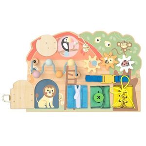 2Kids Toys Montessori Activity board Domeček se zvířátky obraz
