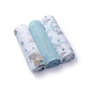 Babyono Pleny bambusové 70x70 cm 3 ks modré obraz