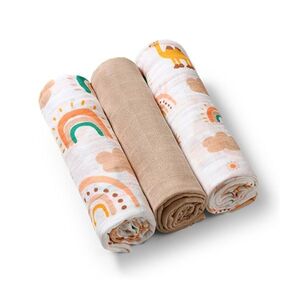 Babyono Pleny mušelínové Super soft 3 ks béžové obraz