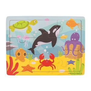 Bigjigs Toys Dřevěné puzzle mořský svět obraz