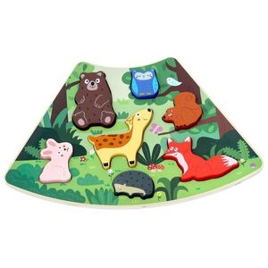 2Kids Toys Dřevěné puzzle Lesní zvířátka propojitelné, 7 dílů obraz