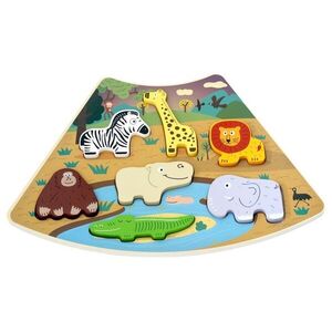 2Kids Toys Dřevěné puzzle Safari propojitelné, 7 dílů obraz