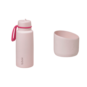 B.BOX Nerezová termolahev s brčkem 1l + Silikonový chránič - pink paradise obraz