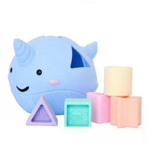 Jellystone Designs Silikonové třídění tvarů Narval, pastelové obraz