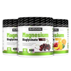 Survival Magnesium Bisglycinate 300 g 2+1 2x višeň + 1x mango obraz