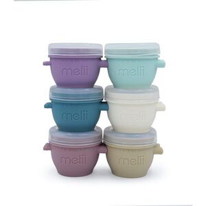 Melii Silikonové kelímky na potraviny Snap&Go 59 ml - 6ks - Luxe pastelové obraz