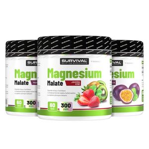 Survival Magnesium Malate 300 g 2+1 1x jahoda + 2x marakuja obraz