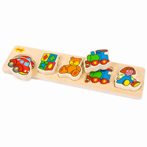 Dřevěné hračky a Puzzle obraz