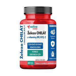 Astina Železo CHELÁT s vitaminy B9, B12, C 60 kapslí obraz