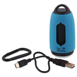 Dog Fantasy Baterka USB se sáčky na exkrementy modrá obraz