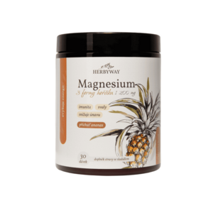 Herbyway Magnesium 3 formy hořčíku 1 200 mg 170 g ananas obraz
