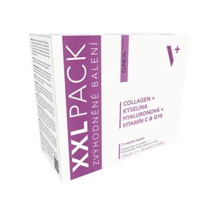 Clinical Collagen 5000 mg + kyselina hyaluronová + vitamín C & Q10 XXL pack jahoda 2x30 sáčků obraz