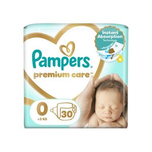 Pampers Premium Care vel. 0 do 3 kg dětské pleny 30 ks obraz
