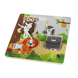 Zopa Dřevěné montessori puzzle, Wood, Hnědá obraz
