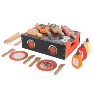 Zopa Dřevěný BBQ gril set obraz