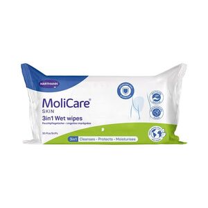 MoliCare Skin Vlhčené ubrousky 3v1 30 ks obraz