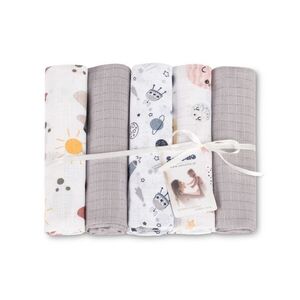 SENSILLO Tetra pleny Basic 70×80 cm Cosmos grey - sada 5 ks, 100% bavlna obraz
