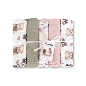 SENSILLO Tetra pleny Basic 70×80 cm Teddy Pink – sada 5 ks, 100% bavlna obraz