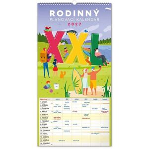 NOTIQUE Rodinný plánovací nástěnný kalendář XXL 2027 33 × 64 cm obraz