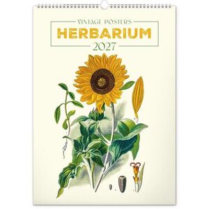 NOTIQUE Nástěnný kalendář Vintage plakáty - herbář 2027 33 × 46 cm obraz