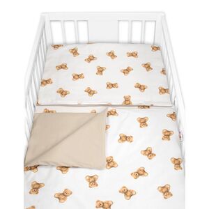 Baby Nellys Povlečení do postýlky, bavlna, 2D sada, Míša - bílá s potiskem obraz