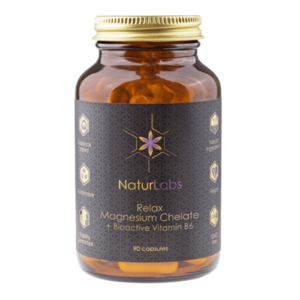 Naturlabs Relax Hořčík chelát bisglycinát + bioaktivní vitamín B6 - 90 kapslí obraz