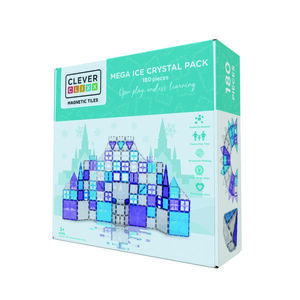 Cleverclixx Magnetická stavebnice - Mega Ice Crystal Pack - 180 dílků obraz
