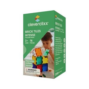 Cleverclixx Magnetická stavebnice Brick Tiles Pack Intense - 16 ks obraz