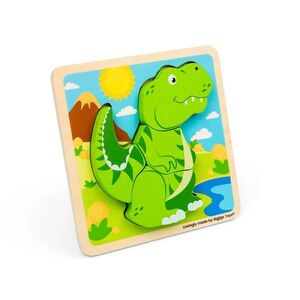 Bigjigs Toys Dřevěné vkládací puzzle T-Rex obraz
