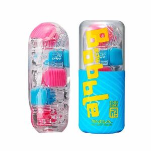 TENGA Flexibilní masturbátor Bobble, 14cm, růžovo-modrý obraz