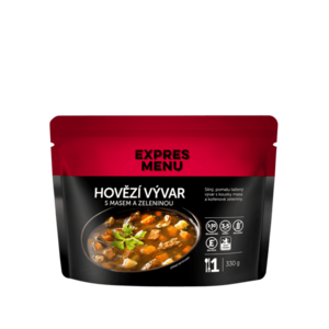 EXPRES MENU Hovězí vývar se zeleninou 330 g (1 porce) obraz
