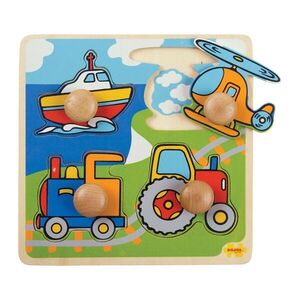 Bigjigs Toys Vkládací puzzle doprava obraz